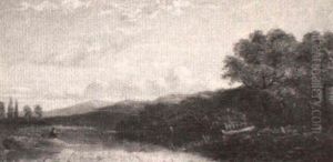 Fisherman On A Riverbank Fisherman On A Riverbank