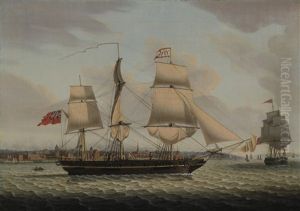 Sailing Ship Kitty: 235 Tons, In The Mersey Off Liverpool by Robert Salmon