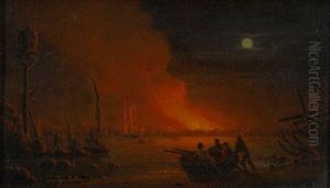 Burning Of Liverpool by Robert Salmon