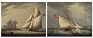Castle Edwin Capturing The American Schooner John & William (2) by Robert Salmon