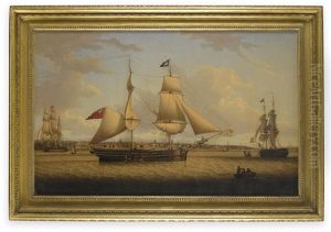 Two Views Of A 16-gun Sloop Off Liverpool