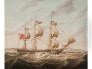 An Armed Merchantman Running Up The Channel by Robert Salmon