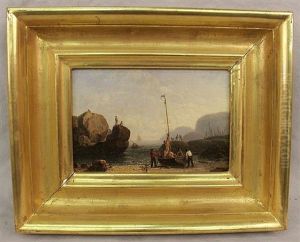 Shore Boats, Rocks And Figures, Isle Of Wight