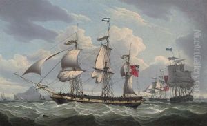 Ships Of The John Gladstone & Company Fleet (off Hong Kong?) by Robert Salmon