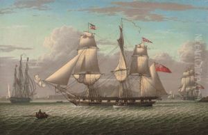 The Merchant Frigate "defiance," In Three Positions, Off The Entrance To Loch Ryan, Below The Firth Of Clyde