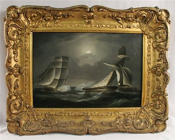 Pirates Attacking By Moonlight - view 1