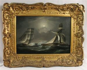 Pirates Attacking By Moonlight