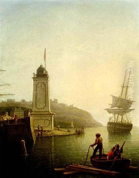 A Trading Brig Aground Off The North Shields Lighthouse, Tynemouth - view 1