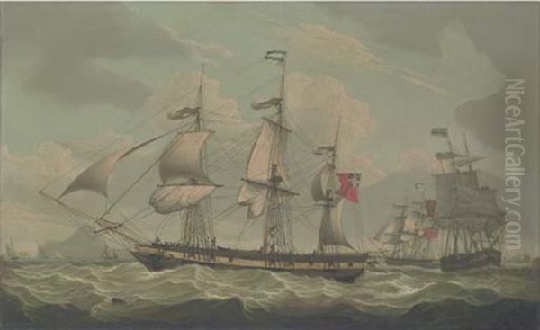 A Ship In Four Positions In The Clyde With A View Of Arran Off To The Left - view 1