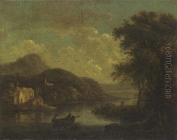 An Afternoon On The Lake With A Cottage And Ruins In The Distance - view 1