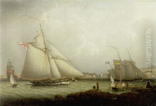 English Cutter And Lugger, Off North Shields - view 1