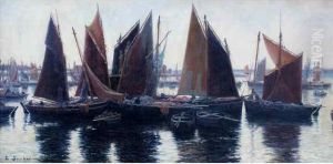 La Flottille Des Barques Sardinieres Dans Le Port De Camaret