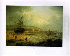 Paysage Cotier Avec Bateau Echoue by Robert Salmon