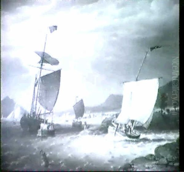 Ships Off The Scottish Coast - view 1