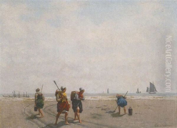Fischerfrauen Am Strand - view 1