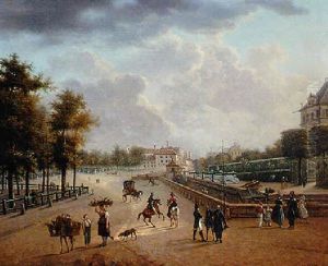 Scene De Rue Devant Les Invalides by Theodore Frederic de Salmon
