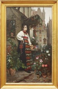 Blomsterforsaljerska I Rattviksdrakt Blomsterforsaljerska I Rattviksdrakt