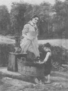 Mother And Child At The Well Mother And Child At The Well