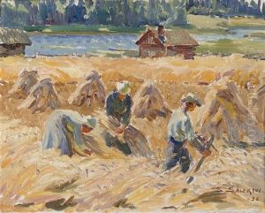 Workers In The Field by Santeri Salokivi