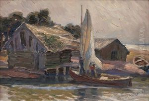 Fishermen At Suursaari by Santeri Salokivi