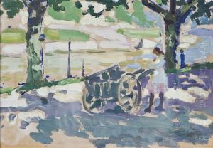 Girl And Wagon, Paris Girl And Wagon, Paris