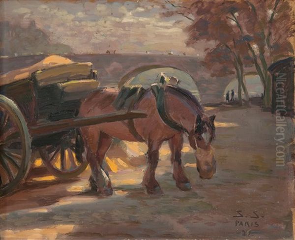 A Horse By The Seine - view 1