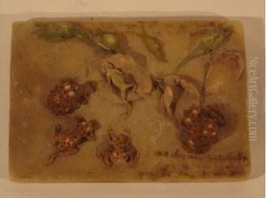 Plaquette Grenouilles Et Fleurs