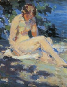 Naken Pa Stranden by Santeri Salokivi