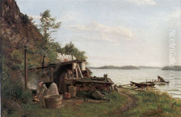 Kvinnor I Skargardslandskap - view 1