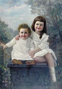 Portrait Of Young Children by Solomon Salomon