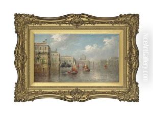 Fishing On The Grand Canal (+ Gondolas On The Grand Canal, Venice; Pair)