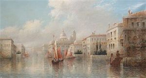 Venetian Capriccio Scenes (pair) by James Salt