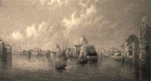 Gondolas And Fishing Smacks On The Venetian Lagoon by James Salt