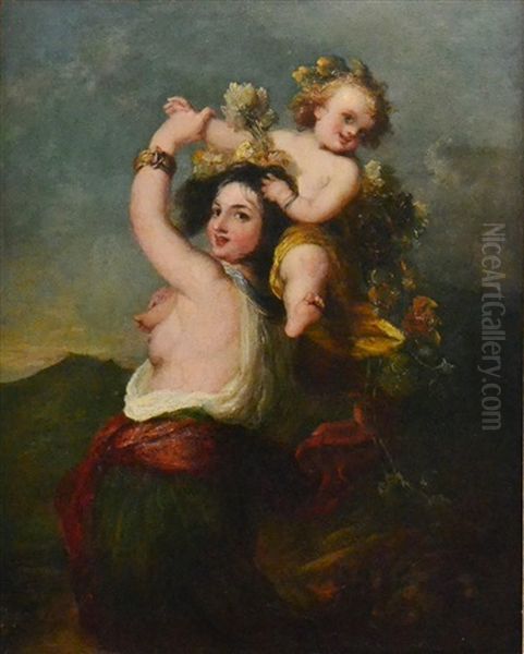 Bacchus And Ino Before A Landscape - view 1