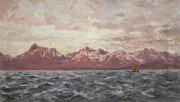 Norwegische Kuste Im Abendlicht - view 1