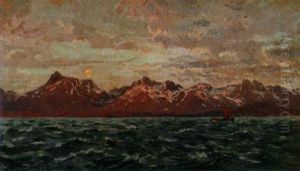 Im Mitternachtssonnenschein- Norwegen by Carl Saltzmann