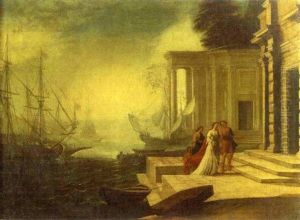 Scene De Port Mediterraneen Avec Antoine Et Cleopatre by Alessandro Salucci