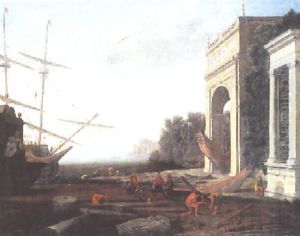Vue D'un Port Mediterraneen Anime De Villageois Et Marins by Alessandro Salucci