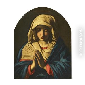 Virgin Mary In Prayer by Giovanni Battiata Salvi, Il Sassoferrato
