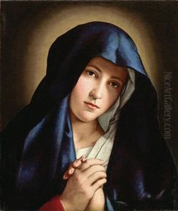 Madonna In Prayer (collaboration W/workshop) by Giovanni Battiata Salvi, Il Sassoferrato