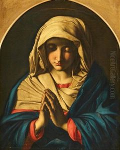 Virgin Mary In Prayer by Giovanni Battiata Salvi, Il Sassoferrato
