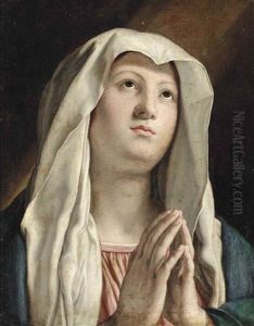 The Madonna In Prayer by Giovanni Battiata Salvi, Il Sassoferrato