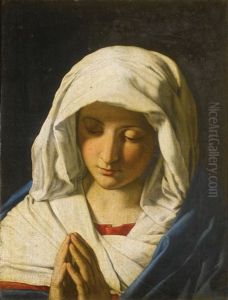 Madonna At Prayer by Giovanni Battiata Salvi, Il Sassoferrato