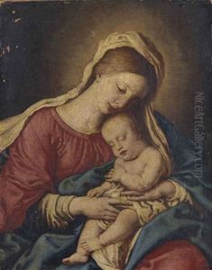 Vierge A L'enfant by Giovanni Battiata Salvi, Il Sassoferrato
