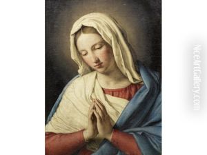 The Madonna In Prayer by Giovanni Battiata Salvi, Il Sassoferrato