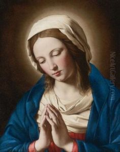 Madonna At Prayer by Giovanni Battiata Salvi, Il Sassoferrato