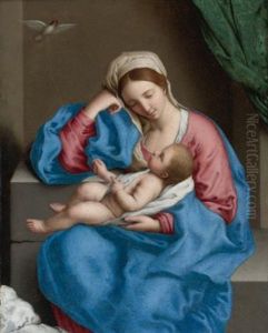 Madonna With The Infant Christ Child Holding A Goldfinch On A String Madonna With The Infant Christ Child Holding A Goldfinch On A String