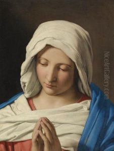 The Madonna In Prayer by Giovanni Battiata Salvi, Il Sassoferrato