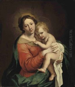 The Madonna And Child by Giovanni Battiata Salvi, Il Sassoferrato