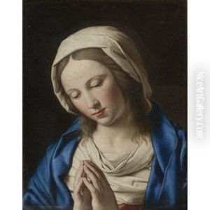 The Madonna At Prayer by Giovanni Battiata Salvi, Il Sassoferrato